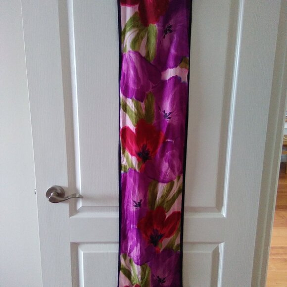 100% Silk ADRIENNE LANDAU Scarf - Picture 3 of 9